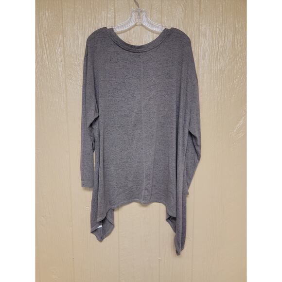 Anybody Lounge Asymmetric Sweater Brown I Am Inspired sz XL Oversize Lightweight - Picture 5 of 5